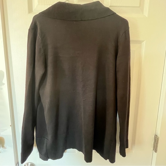 Women's Verve Ami Black Open Front Sweater Cardigan, Black, Medium - Picture 4 of 8